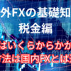 海外FXにかかる税金と計算方法について