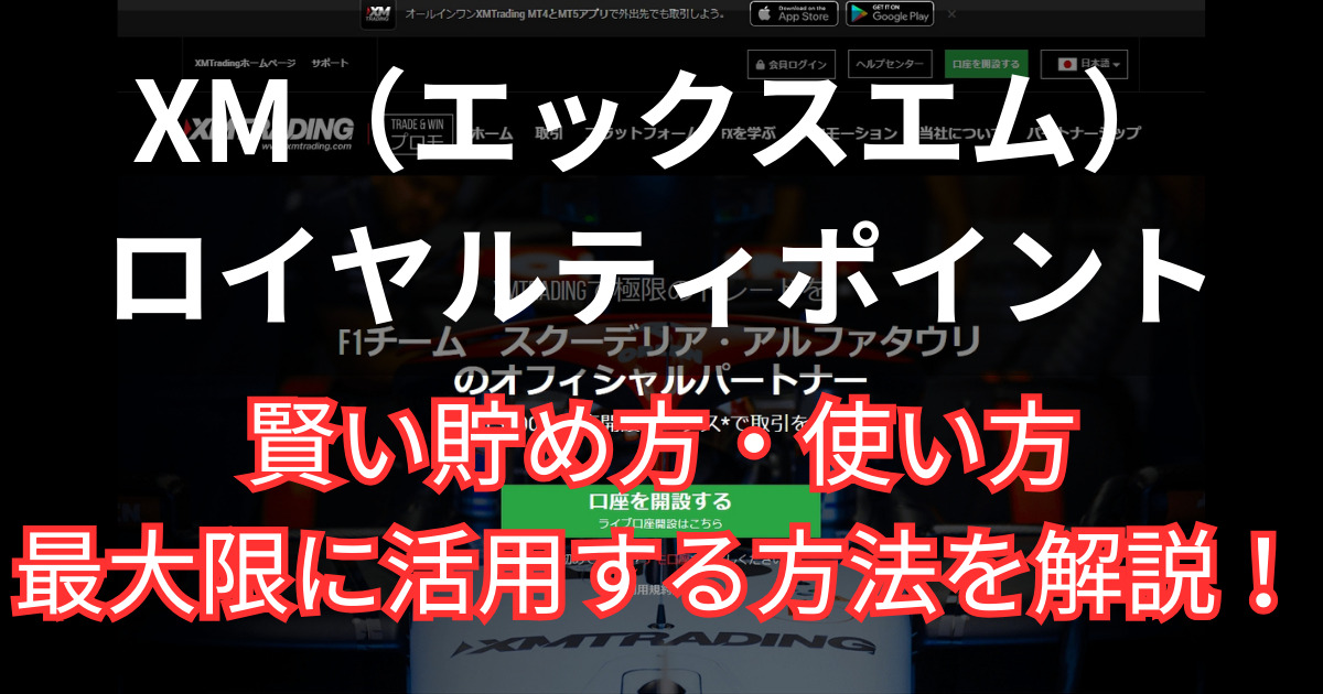 XMロイヤルティポイント（XMP）の賢い貯め方と使い方について