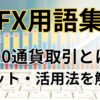 FXの1000通貨取引とは